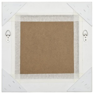 Oglindă de perete in stil baroc, alb, 40 x 40 cm - Img 4