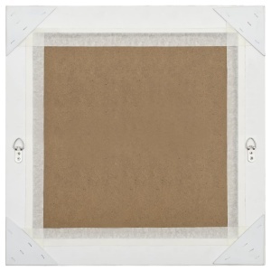 Oglindă de perete in stil baroc, argintiu, 60 x 60 cm - Img 4