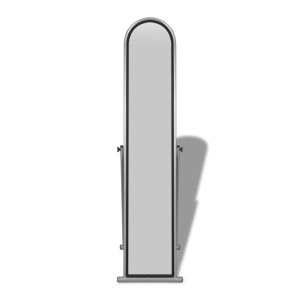 Oglindă de podea cu suport Rectangulară Gri - Img 2
