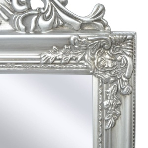 Oglindă verticală in stil baroc 160 x 40 cm argintiu - Img 4