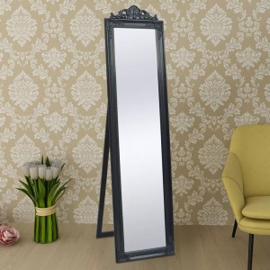 Oglindă verticală in stil baroc 160 x 40 cm negru - Img 5