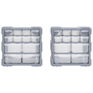 Organizatoare cu 12 sertare, 2 buc., 26,5 x 16 x 26 cm - Img 4