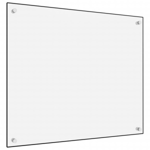 Panou antistropi bucătărie, alb, 70x60 cm, sticlă securizată - Img 2