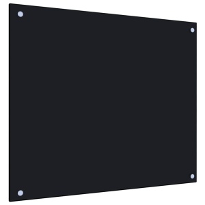 Panou antistropi bucătărie, negru, 70x60 cm, sticlă securizată - Img 2