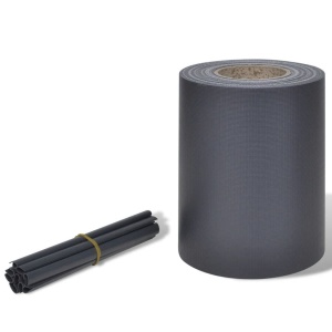 Panou de intimitate grădină, gri inchis, 70 x 0,19 m, PVC - Img 2