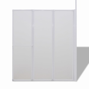 Panou separeu pentru baie 70 x 120 x 140 cm Formă L Pliabil in 4 - Img 3