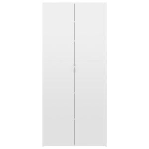 Pantofar, alb foarte lucios, 80 x 35,5 x 180 cm, PAL - Img 8