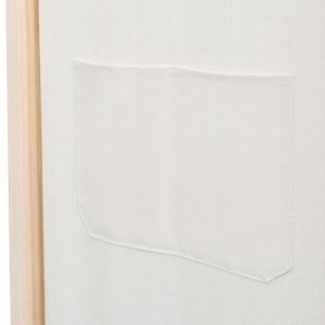 Paravan cameră, 6 panouri, crem, 240x170 x4 cm, material textil - Img 6
