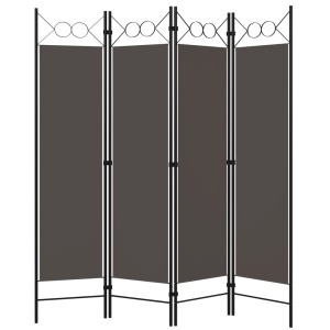 Paravan de cameră cu 4 panouri, antracit, 160x180 cm - Img 2