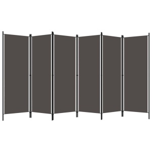 Paravan de cameră cu 6 panouri, antracit, 300 x 180 cm - Img 2