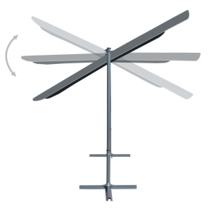 Pavilion acoperiș inclinabil retractabil antracit 350x250x225cm - Img 4