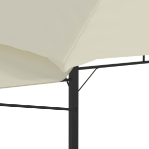 Pavilion cu acoperiș dublu extins, 3x3x2,75 m, crem, 180 g/m² - Img 10