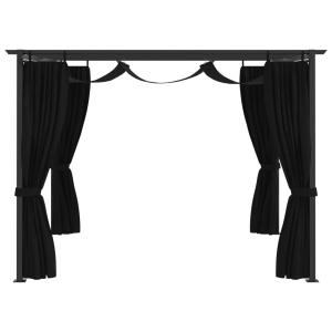 Pavilion cu draperii, antracit, 3 x 3 m, oțel - Img 3