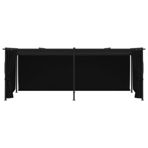 Pavilion cu draperii, antracit, 3 x 6 m, oțel - Img 4