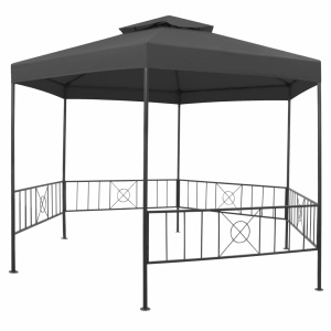 Pavilion de grădină, antracit, 323x275x265 cm - Img 2