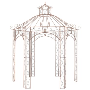 Pavilion de grădină, maro antichizat, 3 m, fier - Img 2