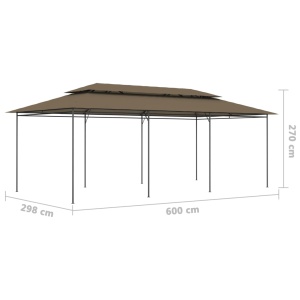 Pavilion, gri taupe, 600 x 298 x 270 cm, 180 g/m² - Img 5