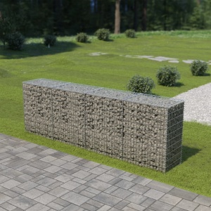 Perete gabion cu capace, 300x50x100 cm, oțel galvanizat