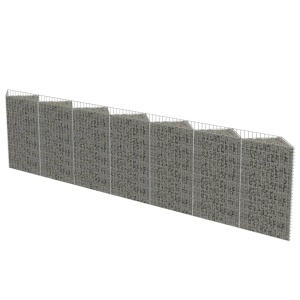 Perete gabion, oțel galvanizat, 450 x 30 x 100 cm - Img 4
