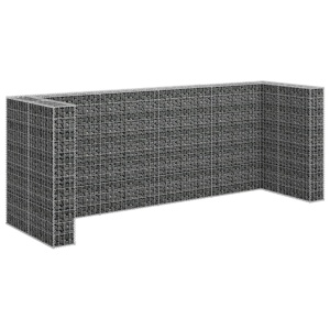 Perete gabion pentru pubele, 320x100x120 cm, oțel galvanizat - Img 3