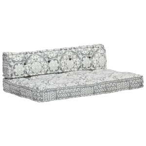Pernă de canapea din paleți, gri deschis, textil, petice - Img 11