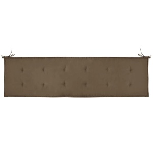Pernă pentru bancă de grădină, gri taupe, 180 x 50 x 3 cm - Img 2