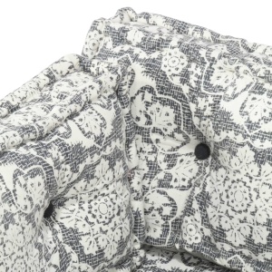 Pernă pentru canapea din paleți, gri deschis, textil, petice - Img 4