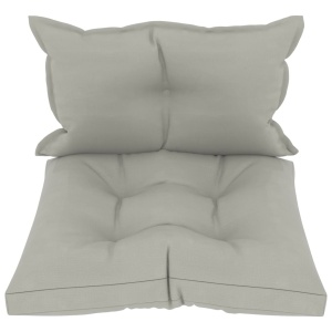 Perne de canapea din paleți, 2 buc., gri taupe, material textil - Img 2