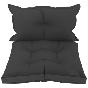Perne de canapea din paleți, 2 buc., negru, material textil - Img 2