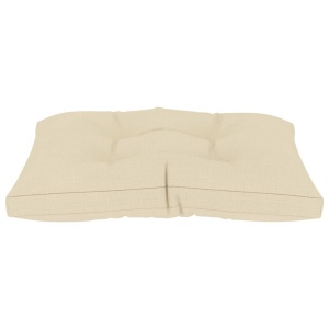 Perne de canapea din paleți, 3 buc., crem, material textil - Img 7