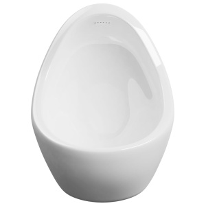 Pisoar de perete cu supapă pentru spălare, alb, ceramică - Img 8
