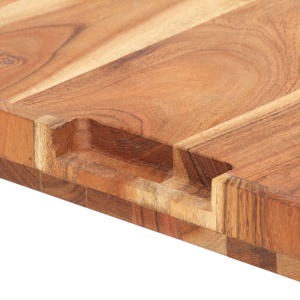Placă de tocat, 60x40x4 cm, lemn masiv de acacia - Img 5