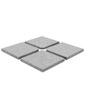 Plăci de greutate umbrelă, 4 buc., gri, 100 kg, granit, pătrat - Img 2
