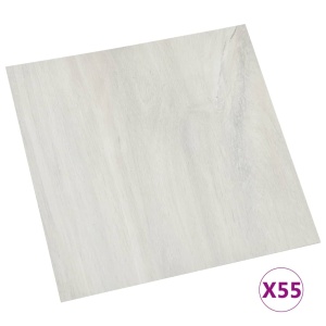 Plăci de pardoseală autoadezive, 55 buc., crem, 5,11 m² PVC - Img 2