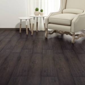 Plăci de pardoseală, stejar gri inchis, 5,26 m², 2 mm, PVC - Img 2