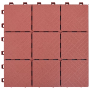 Plăci pardoseală, 10 buc., roșu, 30,5 x 30,5 cm, plastic - Img 5
