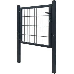 Poartă 2D pentru gard (simplă) 106 x 130 cm, gri antracit - Img 3
