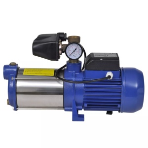 Pompă cu manometru 1300 W 5100 L/h Albastru - Img 2