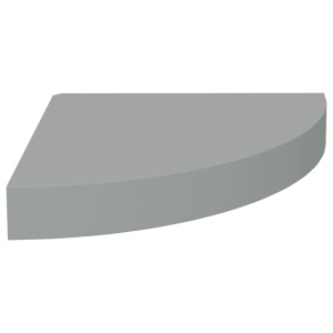 Raft de colț suspendat, gri, 25x25x3,8 cm, MDF - Img 2