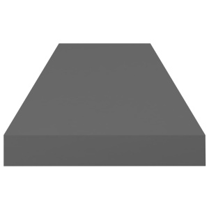 Raft de perete suspendat, gri extralucios, 80x23,5x3,8 cm, MDF - Img 8