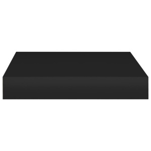 Raft de perete suspendat, negru, 23x23,5x3,8 cm, MDF - Img 8