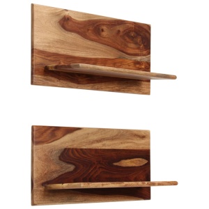 Rafturi de perete, 2 buc., 58x26x20 cm, lemn masiv de sheesham - Img 2