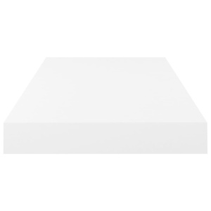 Rafturi de perete, 4 buc., alb extralucios, 50x23x3,8 cm, MDF - Img 5