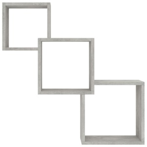 Rafturi de perete, cub, gri, 84,5 x 15 x 27 cm, PAL - Img 4
