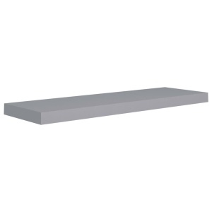 Rafturi de perete suspendate, 2 buc., gri, 80x23,5x3,8 cm, MDF - Img 4
