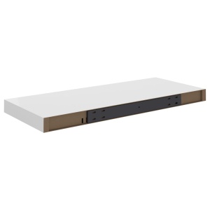 Rafturi de perete suspendate, 4 buc., alb, 60x23,5x3,8 cm, MDF - Img 7