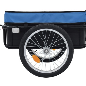Remorcă de bicicletă/Căruț de mână, albastru, 155x61x83cm, oțel - Img 8