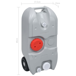 Rezervor de apă cu roți pentru camping, gri, 40 L - Img 6