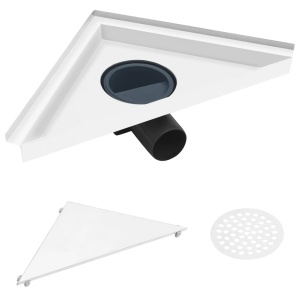 Rigolă de duș cu capac 2-in-1, 25 x 25 cm, oțel inoxidabil - Img 4
