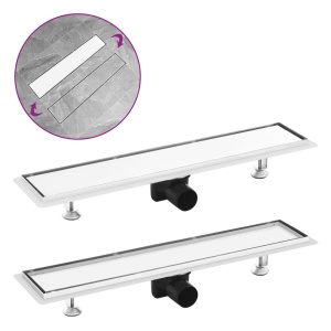 Rigolă de duș cu capac 2-in-1, 63 x 14 cm, oțel inoxidabil